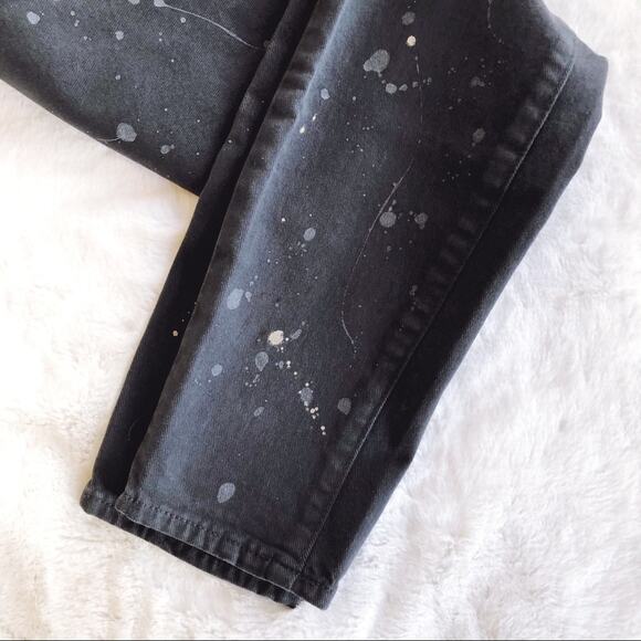 PAIGE Gray Verdugo Ankle Jeans with Splatter Design - Picture 7 of 11